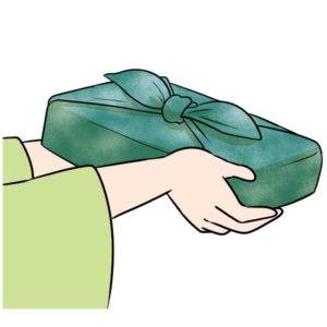 毎日風呂敷(ふろしき）を使う