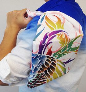 風呂敷のリュックサック包み